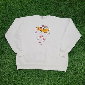 Vintage 1987 Cracker-Jack Bear Sweatshirt Womens XL 22x25